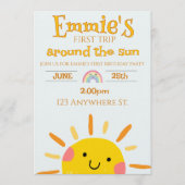 first trip around the sun birthday invitation einladung (Vorderseite)