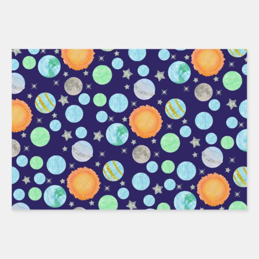 First Trip Around The Sun Birthday Party Decor Geschenkpapier Set (Vorderseite)