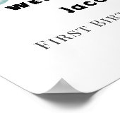 First Trip Around the Sun birthday welcome sign Poster (Ecke)