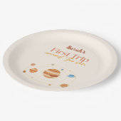 First Trip Around The Sun Boho Photo 1st Birthday Pappteller (Schrägansicht)