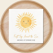 First Trip Around The Sun Boys 1st Birthday Party Serviette