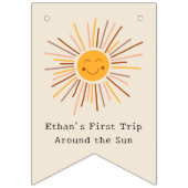First Trip Around The Sun Custom 1st Birthday Boho Wimpelkette (Erste Fahne)