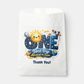 First Trip Around the Sun First Birthday Thank You Geschenktütchen (Vorderseite)