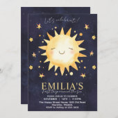 First Trip Around The Sun Invitation for Birthday Einladung (Vorne/Hinten)