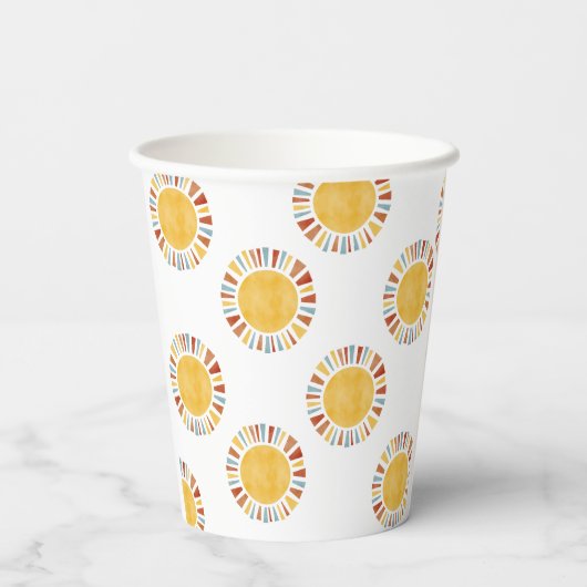 First Trip Around The Sun Invitation Pappbecher (Rückseite)