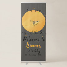 First Trip Around The Sun Paper Airplane Birthday