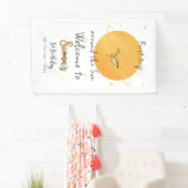 First Trip Around The Sun Paper Airplane Birthday Banner (Insitu)