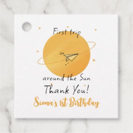 First Trip Around The Sun Paper Airplane Birthday Geschenkanhänger