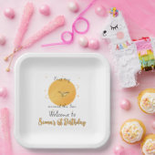 First Trip Around The Sun Paper Airplane Birthday Pappteller (Party)