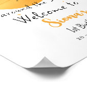 First Trip Around The Sun Paper Airplane Birthday Poster (Ecke)