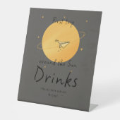 First Trip Around The Sun Paper Airplane Drinks Sockelschild (Vorderseite)