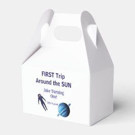 First trip around the sun planet astronaut birthda geschenkschachtel