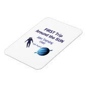 First trip around the sun planet astronaut birthda magnet (Linke Seite)