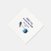 First trip around the sun planet astronaut birthda serviette (Ecke)