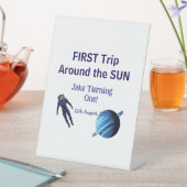 First trip around the sun planet astronaut birthda sockelschild (In Situ)