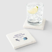 First trip around the sun planet astronaut birthda steinuntersetzer (Seitenansicht)