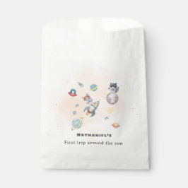 First Trip Around the Sun space animals Birthday  Geschenktütchen