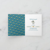 First Trip Around the Sun Space Birthday Photo Einladung (Innenseite)