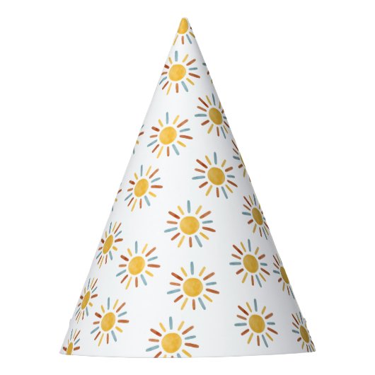 First Trip Around The Sun Sunshine Party Hat Partyhütchen (Vorderseite)