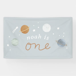 "First Trip" Blue Space Theme 1. Geburtstag Banner