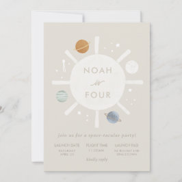 "First Trip" Sun Space Kindergeburtstag Einladung