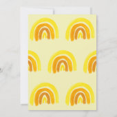 First Trip Sunshine Boho Yellow Rainbow Geburtstag Einladung (Rückseite)