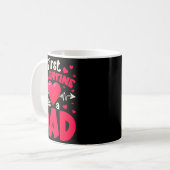 First Valentine As A Dad Funny Valentine New Dad B Kaffeetasse (Vorderseite Links)