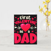First Valentine As A Dad Funny Valentine New Dad B Karte (Gelbe Blume)
