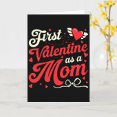 First Valentine As A Mom Funny Valentine New Dad B Karte (Gelbe Blume)