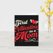 First Valentine As A Mom Funny Valentine New Dad B Karte (Gelbe Blume)
