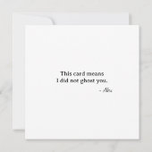 First Valentine Fox Cupid - did not ghost Karte (Rückseite)