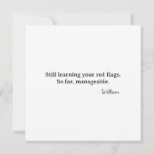 First Valentine Fox Cupid - manageable red flags Karte (Rückseite)