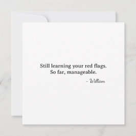 First Valentine Fox Cupid - manageable red flags Karte