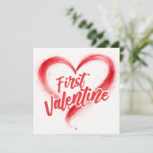 First Valentine I didn't run yet Karte (Stehend Vorderseite)