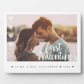 First Valentine ist als Mr & Mrs Minimal Couple Fo Fotoplatte (Vorderseite)
