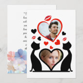 First Valentine ist Herr & Frau. Feiertagskarte (Vorne/Hinten)