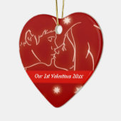 First Valentines Heart Ornament (Links)