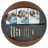 First Vathday Chalkboard 3 Custom Baby Foto Basketball (Vorderseite)
