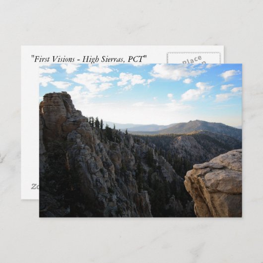 First Visionen - High Sierras, PCT Postkarte (Vorne/Hinten)