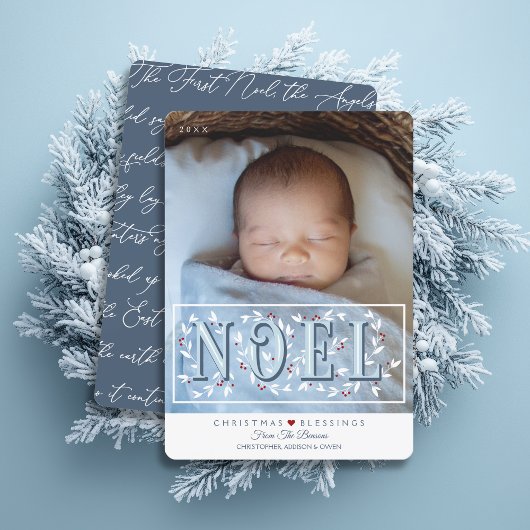 First Weihnachten Overlay Baby Foto Weihnachtskart Karte