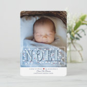 First Weihnachten Overlay Baby Foto Weihnachtskart Karte (Stehend Vorderseite)
