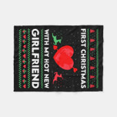 First Xmas With My New Girlfriend Men Ugly Christ Fleecedecke (Vorderseite (Horizontal))