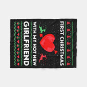 First Xmas With My New Girlfriend Men Ugly Christ Fleecedecke (Vorderseite (Horizontal))
