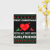 First Xmas With My New Girlfriend Men Ugly Christ Karte (Gelbe Blume)