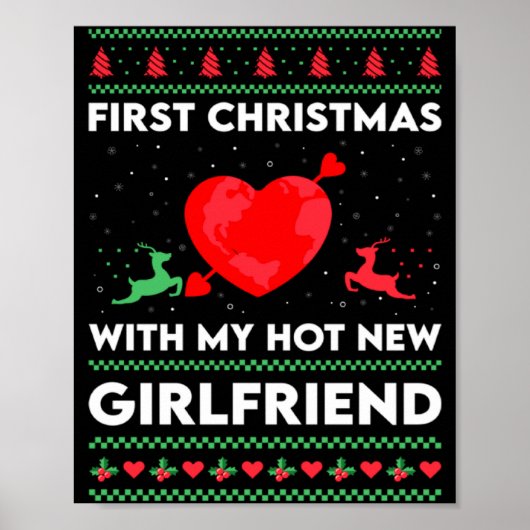 First Xmas With My New Girlfriend Men Ugly Christ Poster (Vorne)