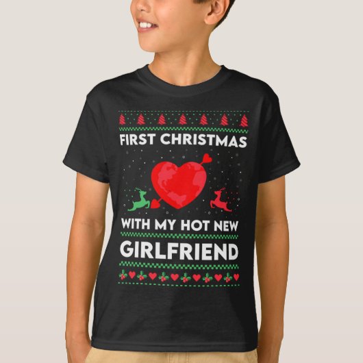 First Xmas With My New Girlfriend Men Ugly Christ T-Shirt (Vorderseite)