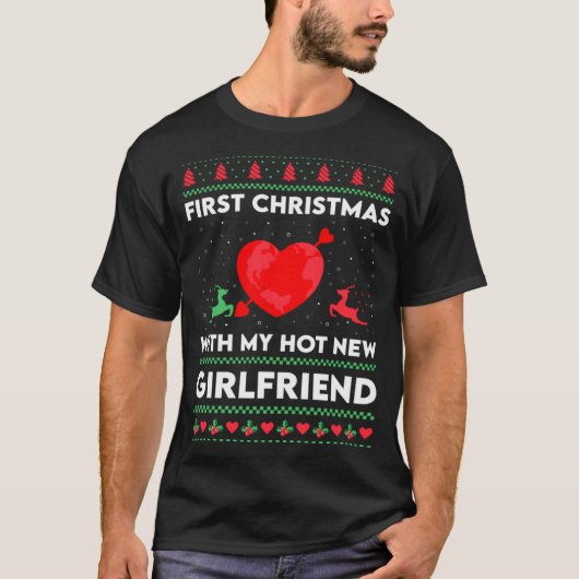 First Xmas With My New Girlfriend Men Ugly Christ T-Shirt (Vorderseite)