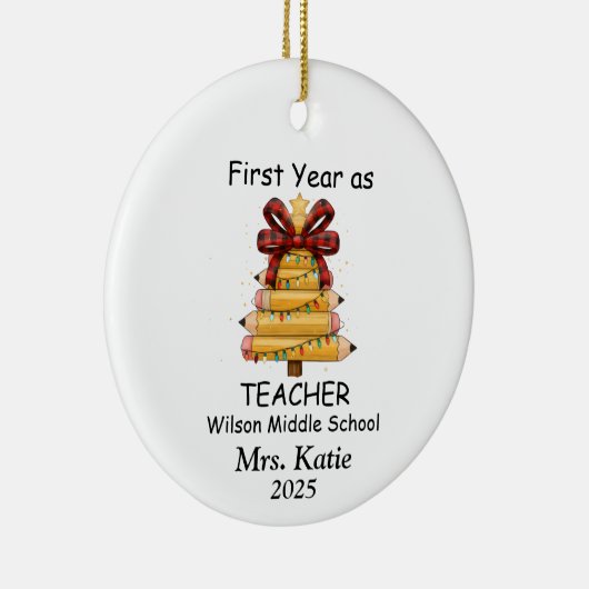 First Year as a middle school Teacher Keramik Ornament (Rechts)