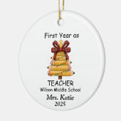 First Year as a middle school Teacher Keramik Ornament (Links)