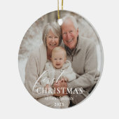 First Year as Grandparents Christmas Photo Keramik Ornament (Links)